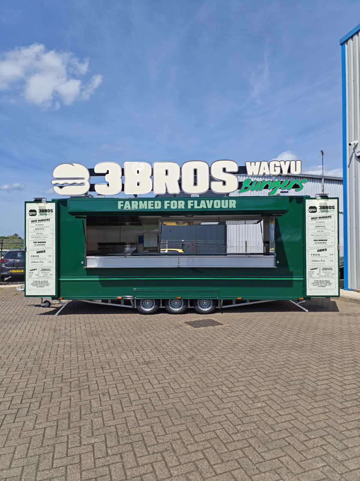 3Bros burger van at a festival